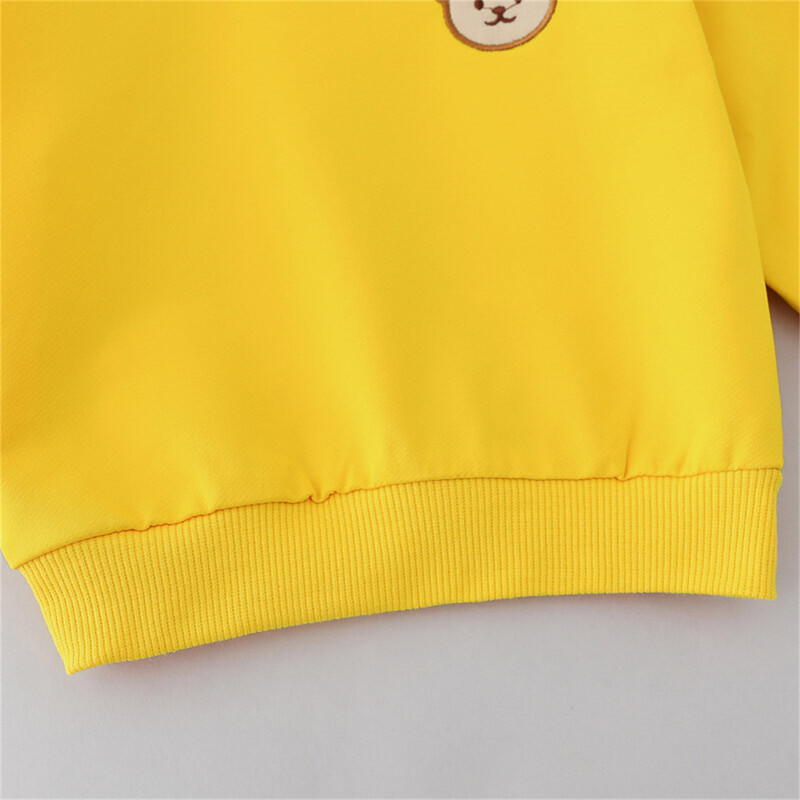 2 vnt vaikiškas rinkinys pavasario ir rudens paprastos mažo meškiuko galvos kelnės su apvalia kakleliu ilgomis rankovėmis