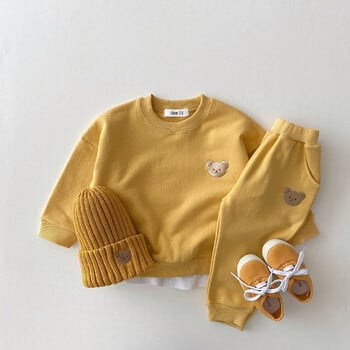 Fashion Toddler Βρεφικά αγόρια για κορίτσια Φθινοπωρινά Σετ Ρούχα Βρεφικά Σετ Παιδικά Αθλητικό αρκουδάκι Φούτερ Παντελόνι 2τμχ Κοστούμια Στολές