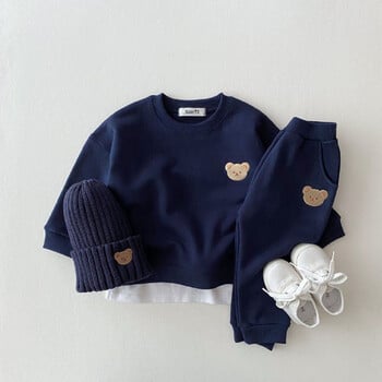 Fashion Toddler Βρεφικά αγόρια για κορίτσια Φθινοπωρινά Σετ Ρούχα Βρεφικά Σετ Παιδικά Αθλητικό αρκουδάκι Φούτερ Παντελόνι 2τμχ Κοστούμια Στολές