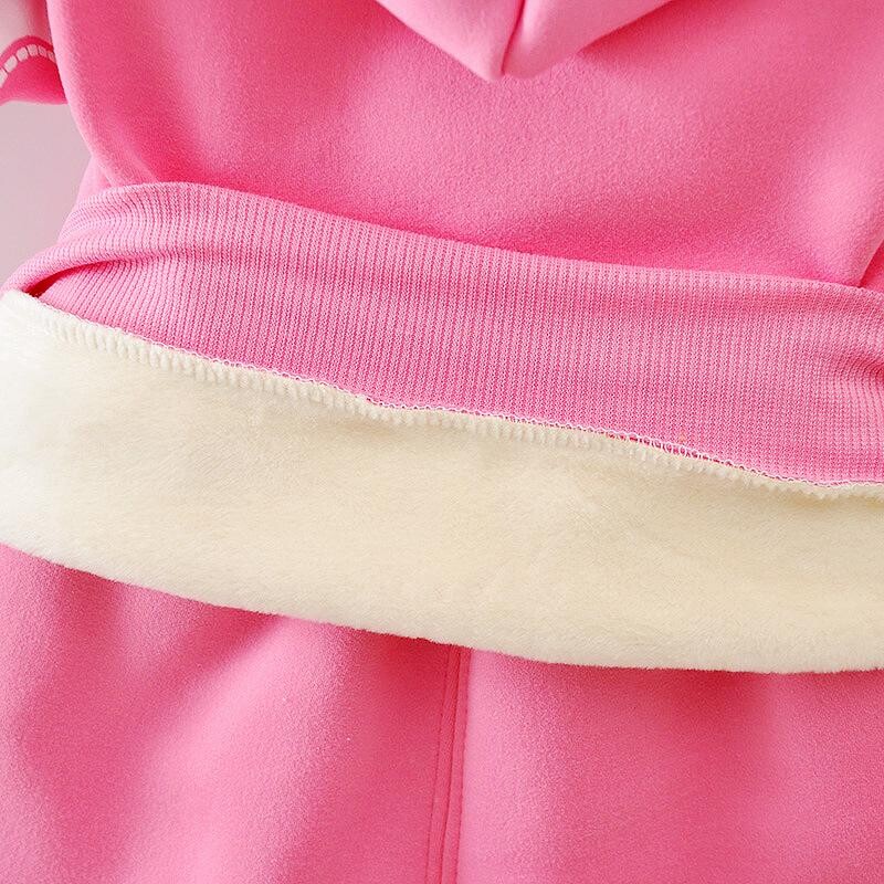 Dječje djevojčice Cvjetni crtić Debela vunena jesen zimska jakna s kapuljačom Kaput Hlače Komplet odjeće Djeca Dječja topla odjeća Odijela