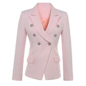 ΥΨΗΛΗΣ ΠΟΙΟΤΗΤΑΣ New Fashion 2024 Runway Designer Blazer Jacket Γυναικείο Lion Buttons Double Breasted Blazer Jacket Plus size S-XXXL