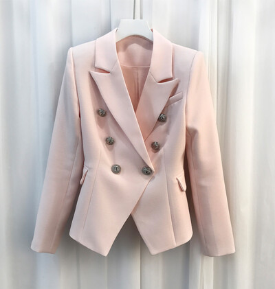 ΥΨΗΛΗΣ ΠΟΙΟΤΗΤΑΣ New Fashion 2024 Runway Designer Blazer Jacket Γυναικείο Lion Buttons Double Breasted Blazer Jacket Plus size S-XXXL