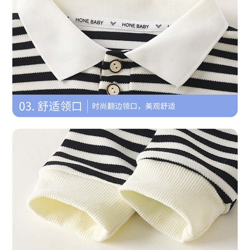 Tricouri polo băieți 2024 toamnă iarnă Topuri pentru copii mâneci lungi tricouri pentru copii cu dungi fete bluză tricouri pentru bebeluși ținute pentru copii mici
