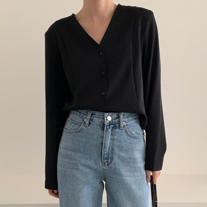 C.New S Autumn Retro V nyakú, fűzős, egysoros, bő, hosszú ujjú, alkalmi, minden passzoló öltöny, rövid kabát női