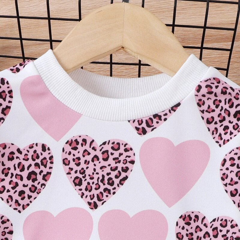 PatPat Toddler Girl mielas širdelės formos megztinis, minkštas ir patogus, idealiai tinkantis įprasto stiliaus išvykoms ir kasdieniam dėvėjimui