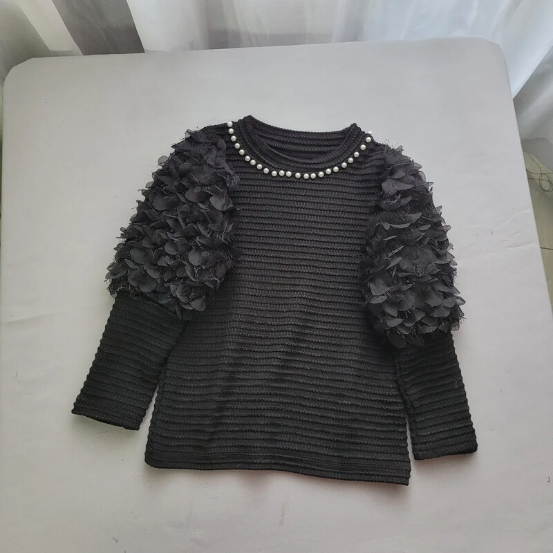 Hanorace Îmbrăcăminte pentru copii Fete Primăvară Toamnă Nou Gât rotund Tricou cu mâneci lungi Culoare uni Moda coreeană Versatil