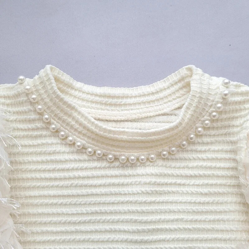 Hanorace Îmbrăcăminte pentru copii Fete Primăvară Toamnă Nou Gât rotund Tricou cu mâneci lungi Culoare uni Moda coreeană Versatil