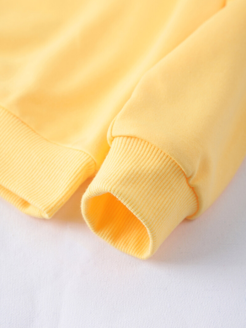 Dobilų spauda Gražūs vaikiški drabužiai Geltoni, apvalia kaklą Pavasaris Ruduo berniukui Mergaitei Megztiniai Miesto mada Harajuku megztinis Dropship