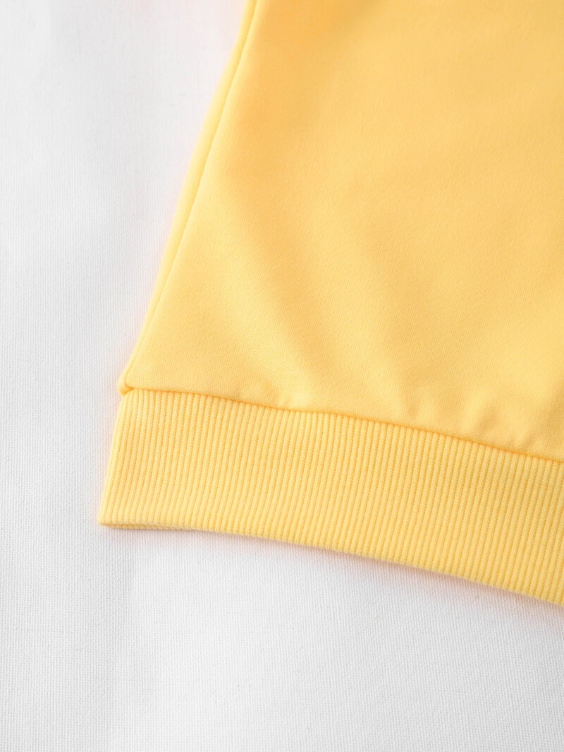 Dobilų spauda Gražūs vaikiški drabužiai Geltoni, apvalia kaklą Pavasaris Ruduo berniukui Mergaitei Megztiniai Miesto mada Harajuku megztinis Dropship