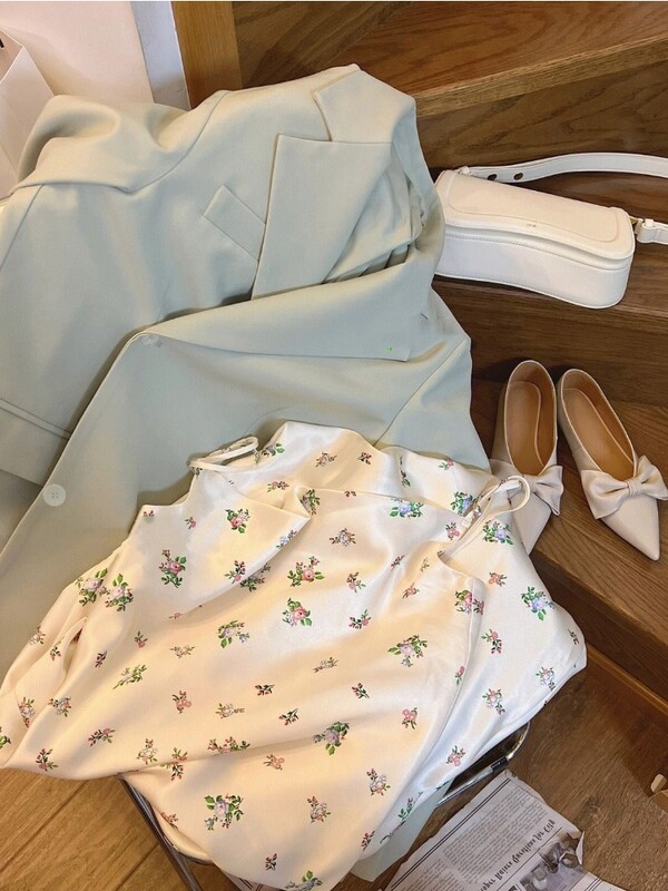 Insozkdg Costum coreean Top primăvară toamnă high-end stradă largi ocazional jachetă versatilă femei de lungime mijlocie care slăbește oferte fierbinte pentru femei