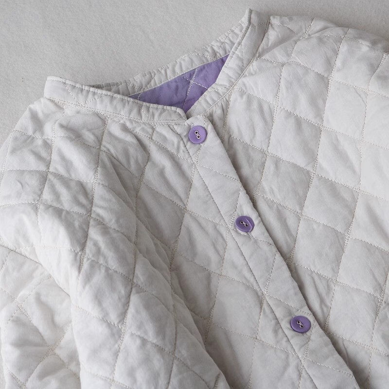 Jachetă lungă din bumbac, stil subțire, ocazional, versatilă, pentru navetă, de culoare uni, supradimensionată, cu mâneci întregi, haină matlasată pentru femei Z3671