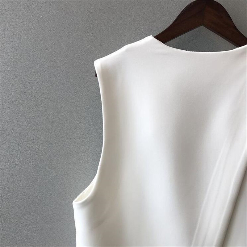 Ανοιξιάτικα μπλουζάκια 2024 Νέα κορεατική έκδοση Χαλαρό λεπτό, καθημερινό ταμπεραμέντο Εξωτερικό γιλέκο Gilet αμάνικα γιλέκα Παλτό Γυναικεία