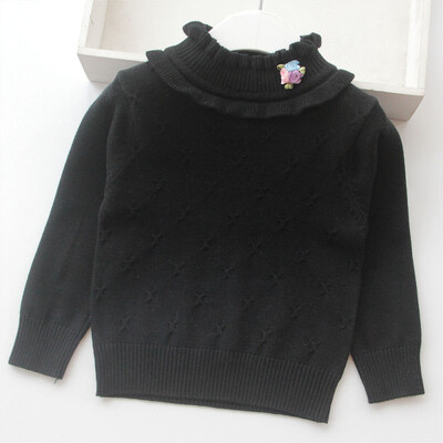 Naujas mergaičių megztinis pavasario rudens vaikams megzti drabužiai solidus megztinis megztinis mergaitėms 3-11Y BC744