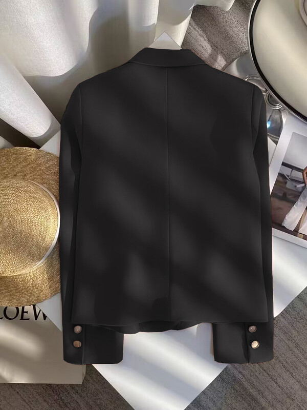 Y2K New Arrival női rövid blézer, női vékony, alkalmi kabát, hosszú ujjú, egygombos kék rózsaszín bézs női őszi téli kabát