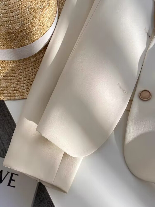 Y2K New Arrival női rövid blézer, női vékony, alkalmi kabát, hosszú ujjú, egygombos kék rózsaszín bézs női őszi téli kabát