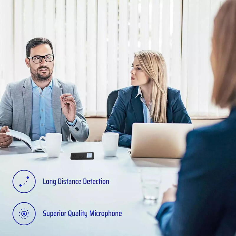 Tālsatiksmes digitālais balss ierakstītājs ar vienu taustiņu audio ierakstīšanas MP3 diktofons trokšņu samazināšana balss MP3 WAV ierakstu atskaņotājs 128Kbps