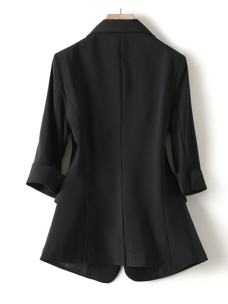 Blazer de vară coreeană pentru femei, nou solid, subțire, cu un singur buton, jachetă pentru damă, roz Blazer pentru femei, îmbrăcăminte exterioară Casaco Feminino S-4XL