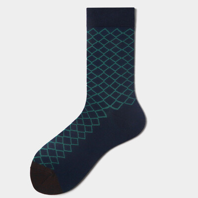 2024 új üzletember férfi zokni ruha zokni Újdonság fésült pamut divat brit úriember gyémánt legénységi zokni férfi egész szezonra