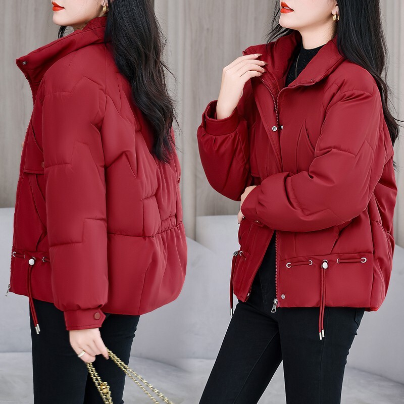 Női ruházat Téli pehelypamutkabát Női rövid Parkas felsők Meleg felsőruházat lányoknak Diákkenyér Alkalmi dzseki