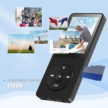 Φορητό MP3 Player 1,8 ιντσών Walkmen Type-C Bluetooth 5.4 Συμβατά ηλεκτρονικά βιβλία Εγγραφή Αθλητικά Ραδιόφωνο MP4 FM Music Player