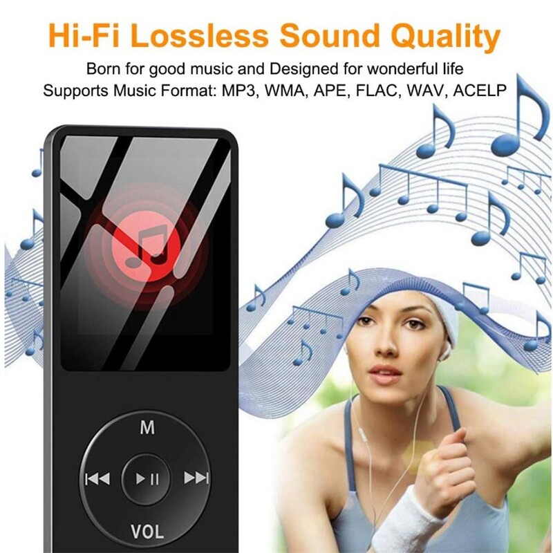 Player de muzică Mp3 compatibil Bluetooth Radio FM portabil fără pierderi Radio extern ultra-subțire pentru elevi Walkman Player Mp3 Recorder