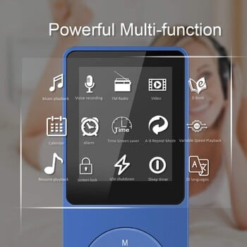 Bluetooth MP3 Music Player μη καταστροφικό φορητό Walkman mp4FM κάρτα ραδιοφώνου Εξωτερική εξαιρετικά λεπτή εγγραφή p3 για φοιτητές