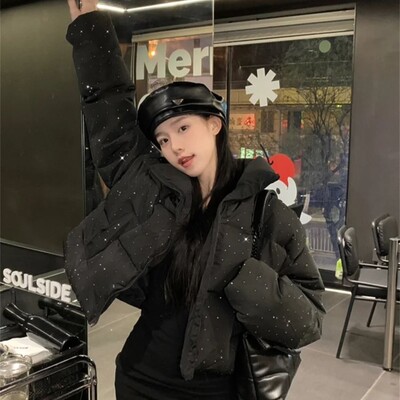 PLAMTEE Топли зимни свободни пухени якета Дамски сладки High Street Slim Chic Нови 2024 г. Ежедневни офис дамски универсални ежедневни паркове