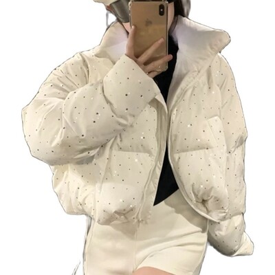 PLAMTEE Топли зимни свободни пухени якета Дамски сладки High Street Slim Chic Нови 2024 г. Ежедневни офис дамски универсални ежедневни паркове