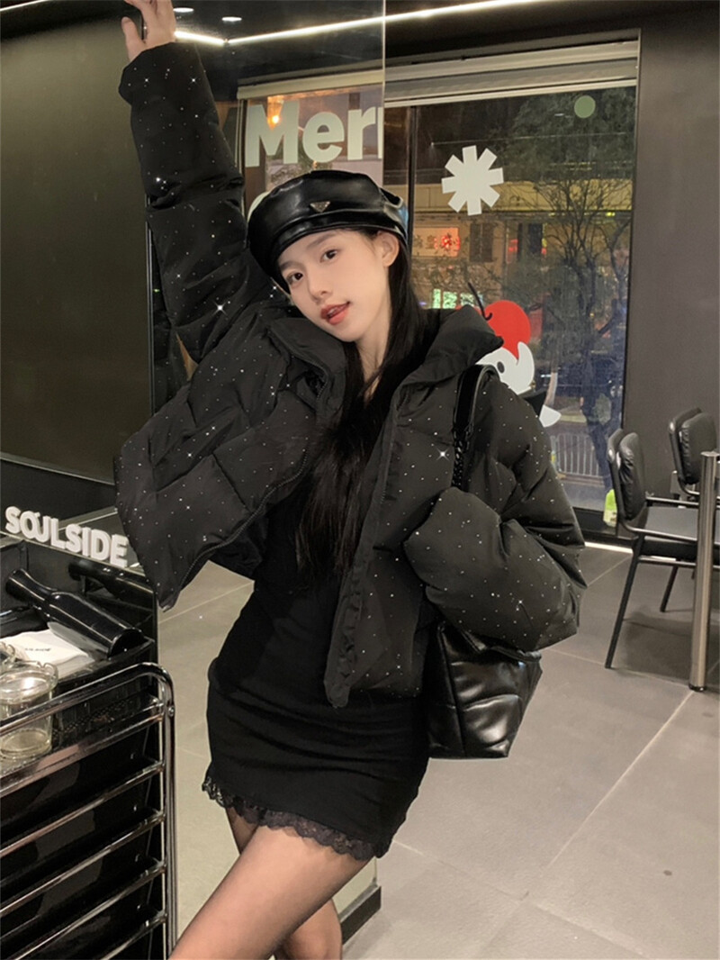 PLAMTEE Топли зимни свободни пухени якета Дамски сладки High Street Slim Chic Нови 2024 г. Ежедневни офис дамски универсални ежедневни паркове