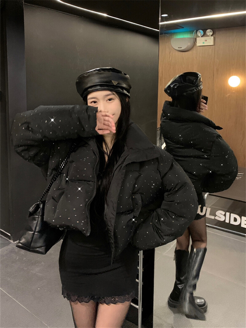 PLAMTEE Топли зимни свободни пухени якета Дамски сладки High Street Slim Chic Нови 2024 г. Ежедневни офис дамски универсални ежедневни паркове