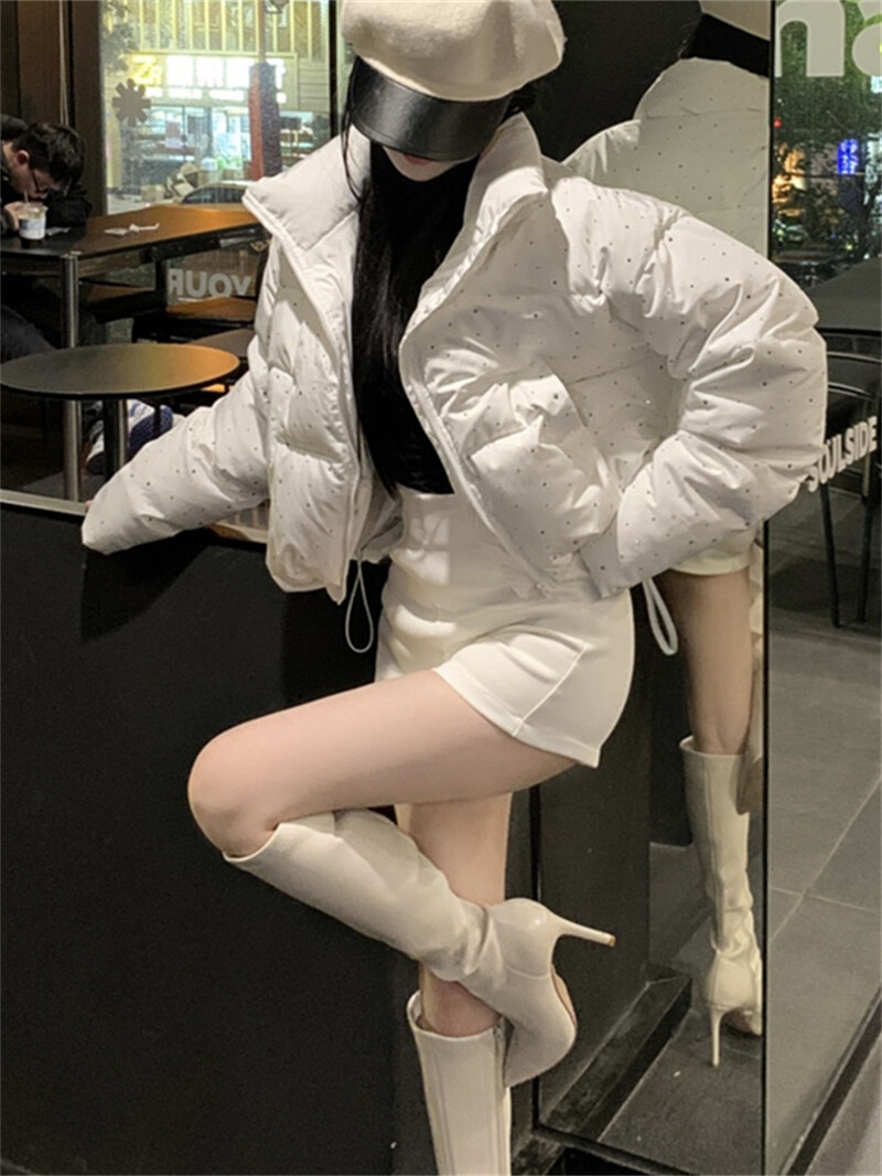 PLAMTEE Топли зимни свободни пухени якета Дамски сладки High Street Slim Chic Нови 2024 г. Ежедневни офис дамски универсални ежедневни паркове