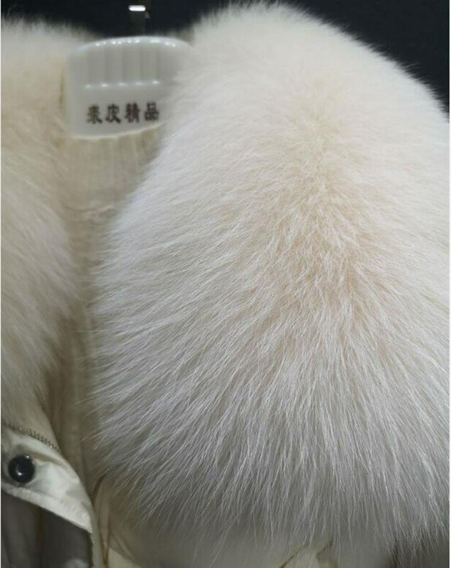 Зимна голяма пухена парка Дамски зимни топли палта Пухено яке Водоустойчива парка за сняг със сваляща се горна дреха от изкуствена кожа