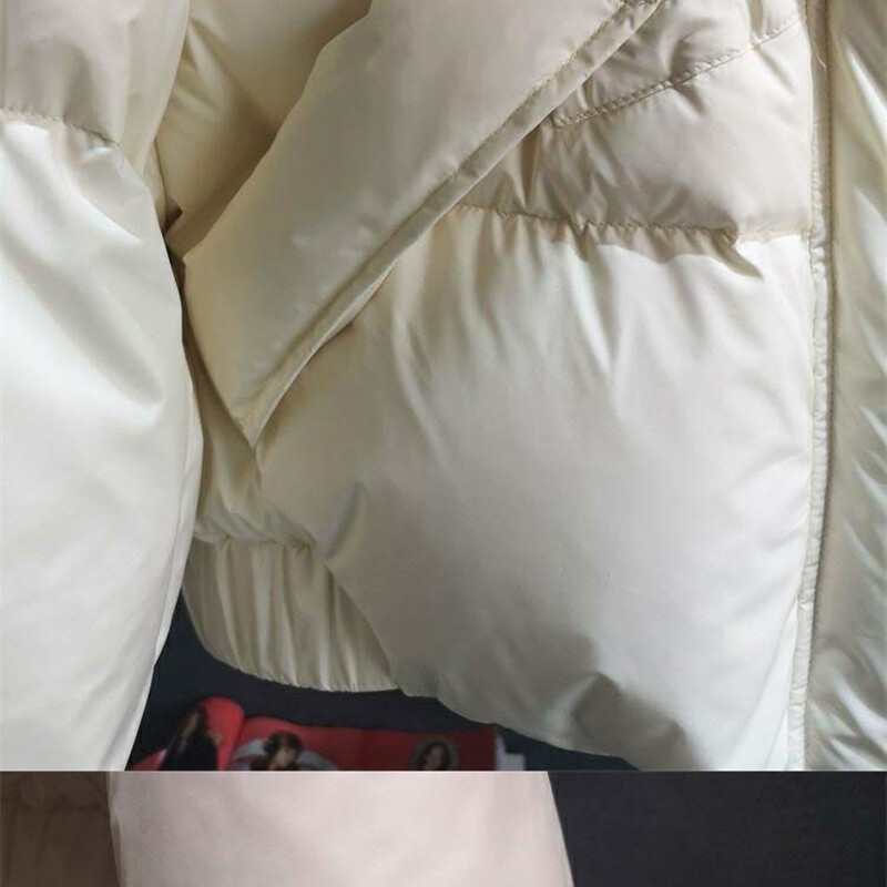 Зимна голяма пухена парка Дамски зимни топли палта Пухено яке Водоустойчива парка за сняг със сваляща се горна дреха от изкуствена кожа