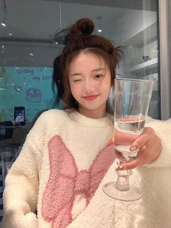 Moteriški žieminiai šiltų pižamų rinkiniai Patogūs ilgomis rankovėmis spausdinti spalvoti žakardo pastorinti laisvi vilnos megztiniai 2 dalių rinkiniai