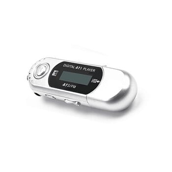 2 σε 1 Mini MP3 Player Μικρή μονάδα flash Ελαφρύ πολυγλωσσικό πρόγραμμα αναπαραγωγής μουσικής LCD με υποδοχή ήχου 3,5 mm για το σπίτι Χωρίς κάρτα SD