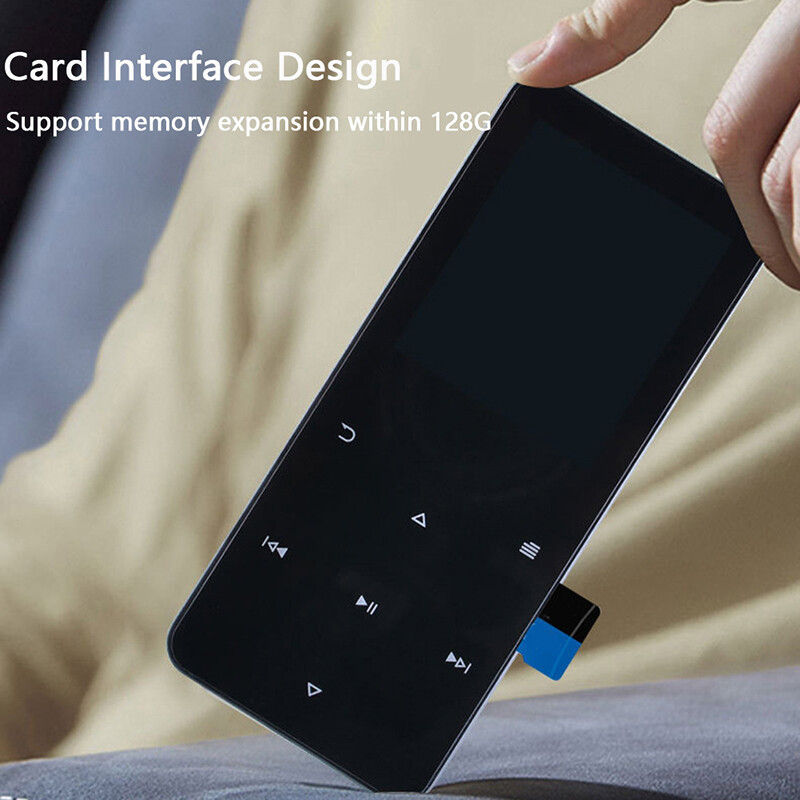 MP3 lejátszó Bluetooth-kompatibilis hangszóróval Érintőgombok Zene Sztereó HiFi Hangszóró Fém hordozható Walkman felvétellel