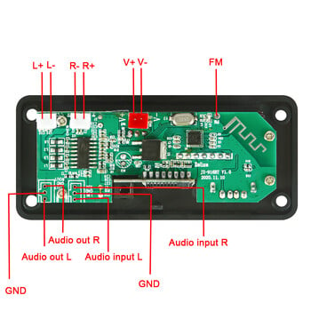 Ενισχυτής 50W 2*25W Bluetooth 5.0 12V MP3 Αποκωδικοποιητής Board Audio Car USB Module Radio TF FM MP3 Player