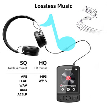 Συσκευή αναπαραγωγής MP3 Bluetooth 5.2 Οθόνη αναπαραγωγής μουσικής 1,77 ιντσών με ηχεία Ποιότητα ήχου χωρίς απώλειες με εγγραφή E-book Αναπαραγωγή βίντεο