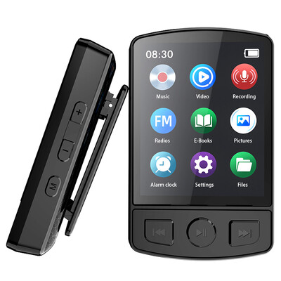 MP3-mängija Bluetooth 5.2 1,77-tolline ekraan kõlaritega muusikapleier Kaodudeta helikvaliteet koos salvestatava e-raamatu video esitamisega