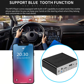 Bluetooth 5.0 Car MP3 Player Πίνακας αποκωδικοποιητή MP3 12V Υποστήριξη κάρτας αποκωδικοποιητή USB Υποδοχή κάρτας TF Μονάδα USB FM με τηλεχειριστήριο