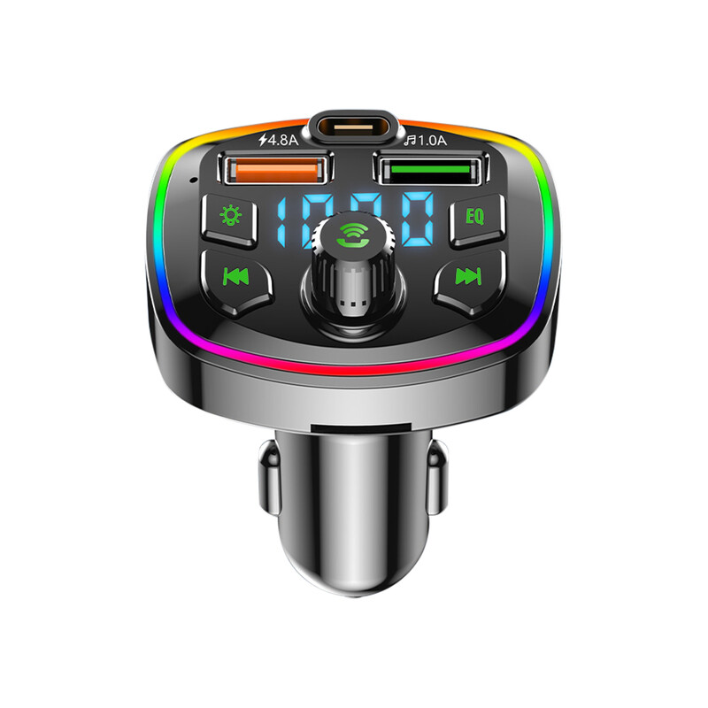 Automašīnas MP3 atskaņotājs Fm raidītājs bezvadu Bluetooth 5.0 trokšņu samazināšanas audio uztvērējs automašīnas komplekts Dual USB 3.1A/4.8A automašīnas ātrais lādētājs