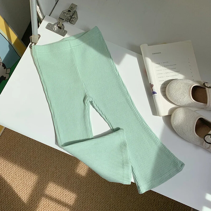 Παιδικά κοριτσίστικα παντελόνια φθινοπωρινά κοριτσίστικα βαμβακερά παντελόνια καμπάνα Παιδικά παντελόνια φιλικά προς το δέρμα και αναπνέει καθημερινά ψηλά ελαστικά παντελόνια