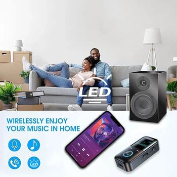 LED bluetooth 5.4 Προσαρμογέας πομπός δέκτης Ασύρματο ήχο 3,5 mm AUX Music MP3 Player Υποστηρίζει κάρτα TF για ακουστικά με ηχεία