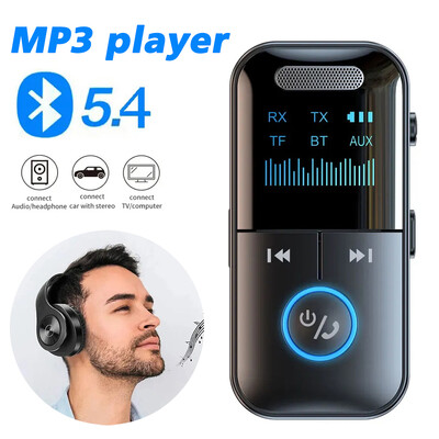 LED bluetooth 5.4 adapter odašiljač prijemnik bežični audio 3.5 mm AUX glazbeni MP3 player podržava TF karticu za zvučnik slušalice