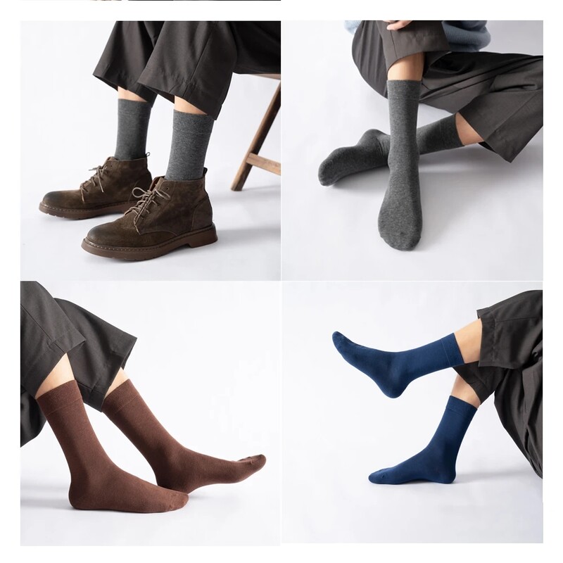 5 poros juodos baltos verslo laisvalaikio Sox pavasario rudens šiltos vyriškos kojinės 38-45 dydžio ilgos kojinės vyriškos suknelės kojinės vyriškos dovanos