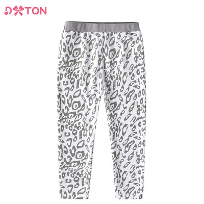 DXTON Kids Leopard Print Retuusid Tüdrukutele Elastsed pliiatspüksid Püksid Tüdrukud Pikad Kitsad Püksid Lasteriided 3-8 a.