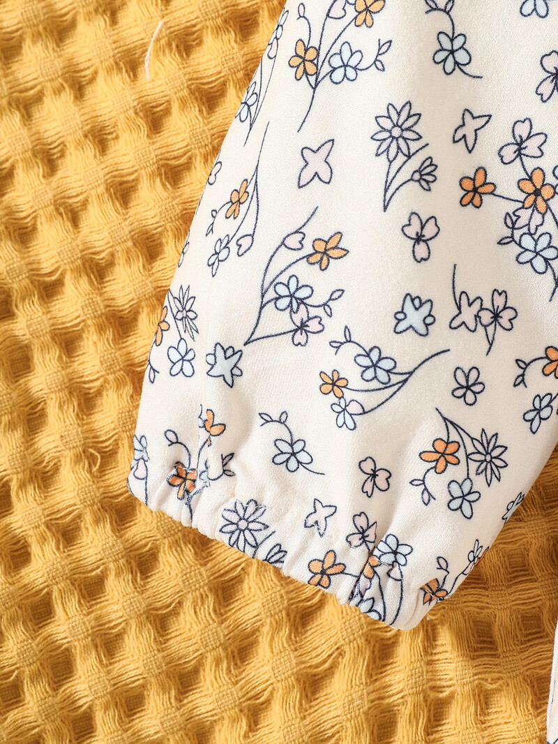 2Ps Baby O-Round Girl Summner spausdinimas ilgomis rankovėmis kasdieniams madingiems sijoninių suknelių rinkiniams