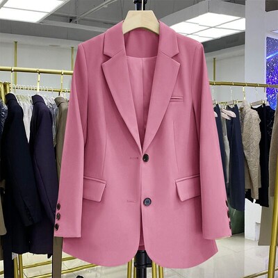 Candy Color Blazer Τάσεις γυναικείων ενδυμάτων Μακρυμάνικα σακάκια Κομψά γυναικεία μπουφάν γραφείου Πολυτελή παλτό υψηλής ποιότητας Vestido Εξωτερικά ενδύματα