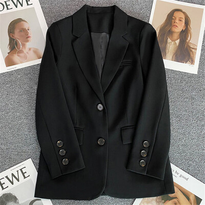 Γυναικεία μόδα Small Blazer Jackets Γυναικεία φαρδιά ίσια σωληνάρια ιδιοσυγκρασία Slim κοστούμι Παλτό Γυναικεία μπλουζάκια Κορεάτικα ρούχα