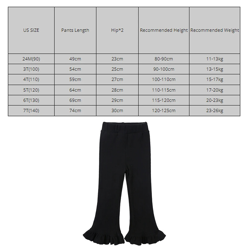 2024. Hlače s volanima za djecu, djevojke, proljeće, jesen, jednobojni pamuk, korejska tinejdžerska elastična odjeća, dječje hlače s dokoljenicama